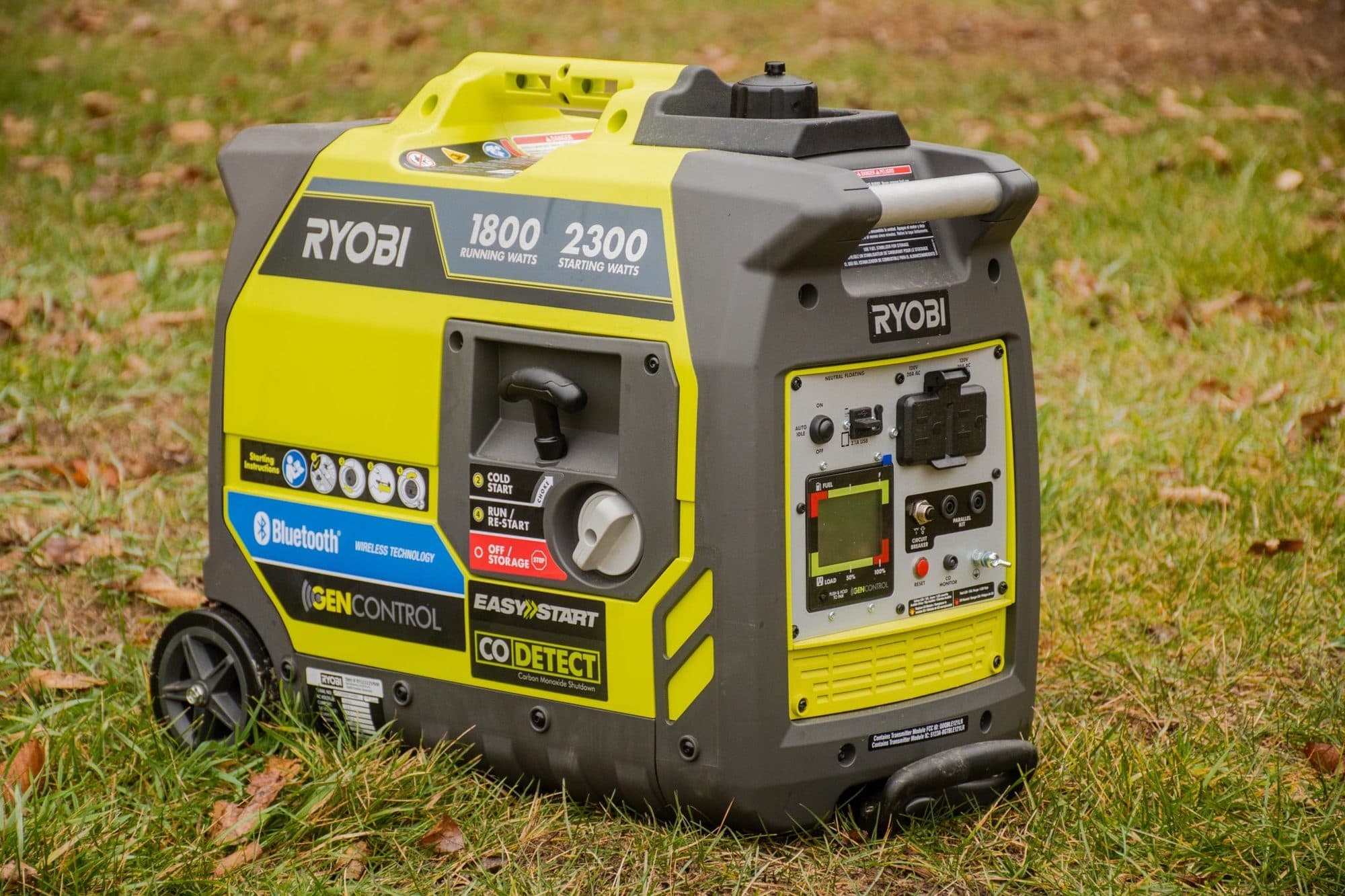 Portable generator used to power race-day electronics