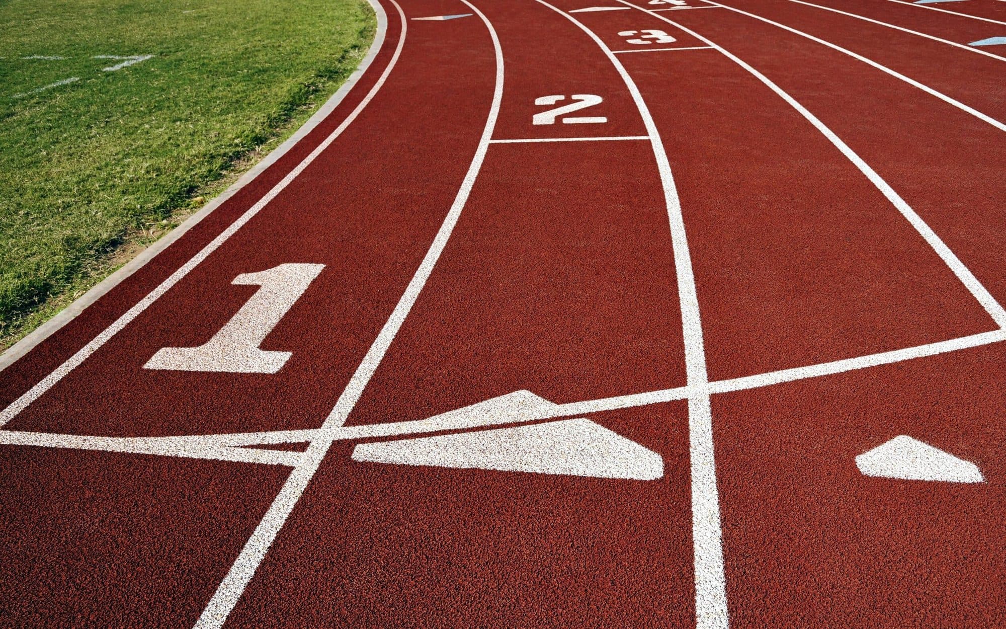 Photo-finish camera aimed down a track straight